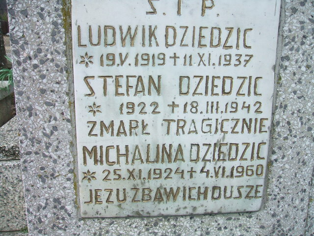 Julia Dziedzic 1896 Stary Sącz - Grobonet - Wyszukiwarka osób pochowanych