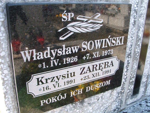 Władysław Sowiński 1926 Stary Sącz - Grobonet - Wyszukiwarka osób pochowanych
