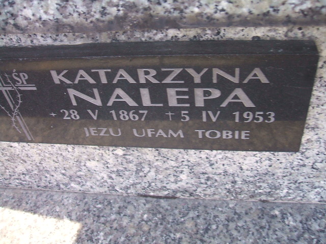 Katarzyna Nalepa 1867 Stary Sącz - Grobonet - Wyszukiwarka osób pochowanych