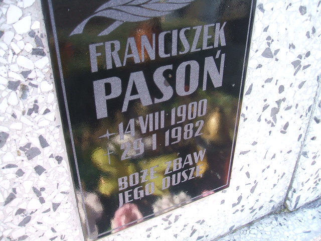 Franciszek Pasoń 1900 Stary Sącz - Grobonet - Wyszukiwarka osób pochowanych