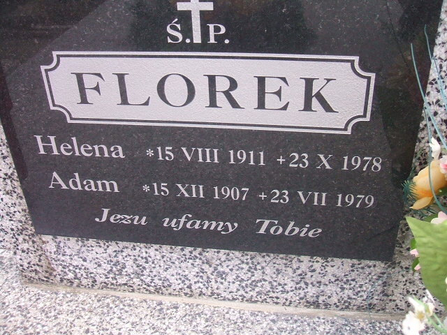 Adam Florek 1907 Stary Sącz - Grobonet - Wyszukiwarka osób pochowanych